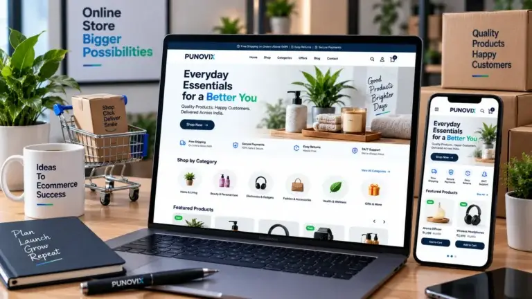 PUNOVIX ecommerce website project