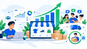 How to grow a small business using customer relationships and a growth chart.